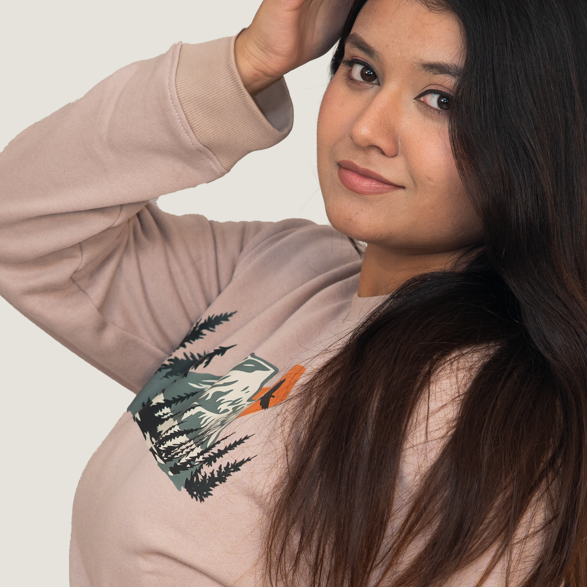 Comfort Fit Long Sleeve Shirt | Hiking Camping Print