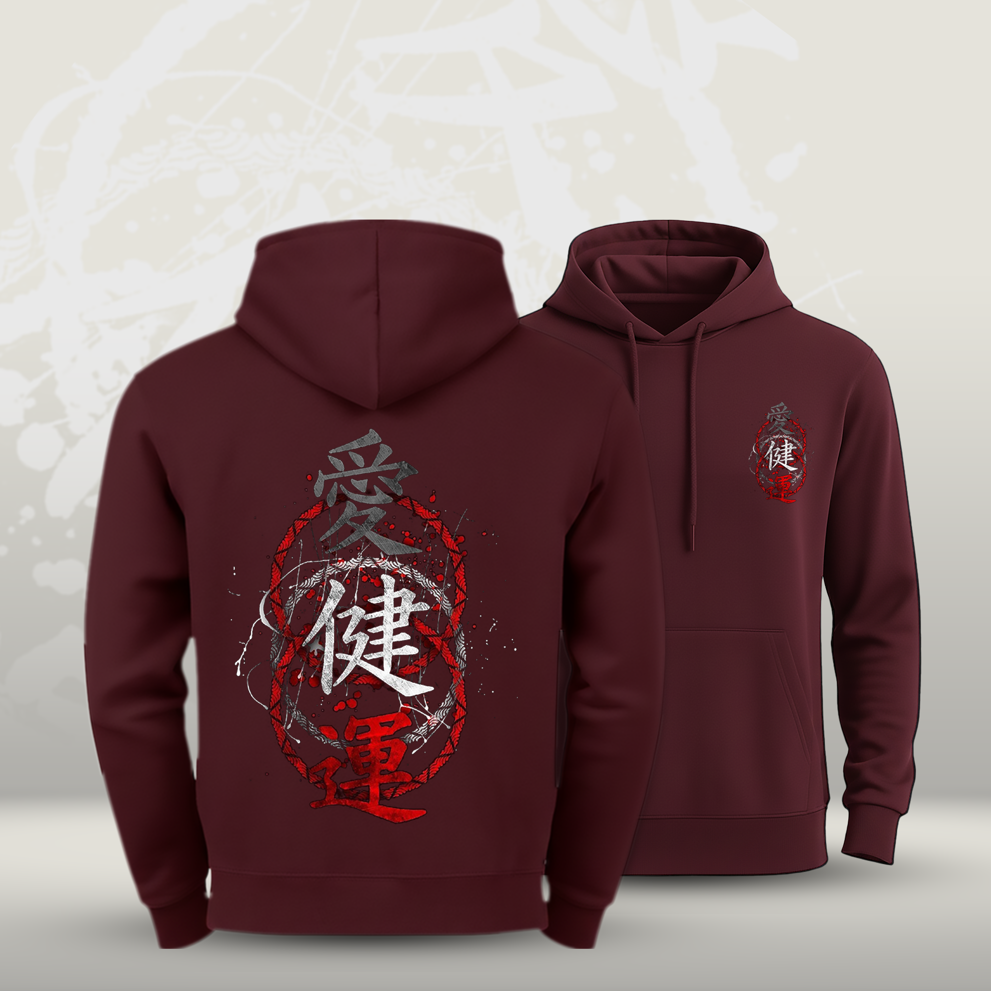 The Winter Crane & Sakura Hoodie